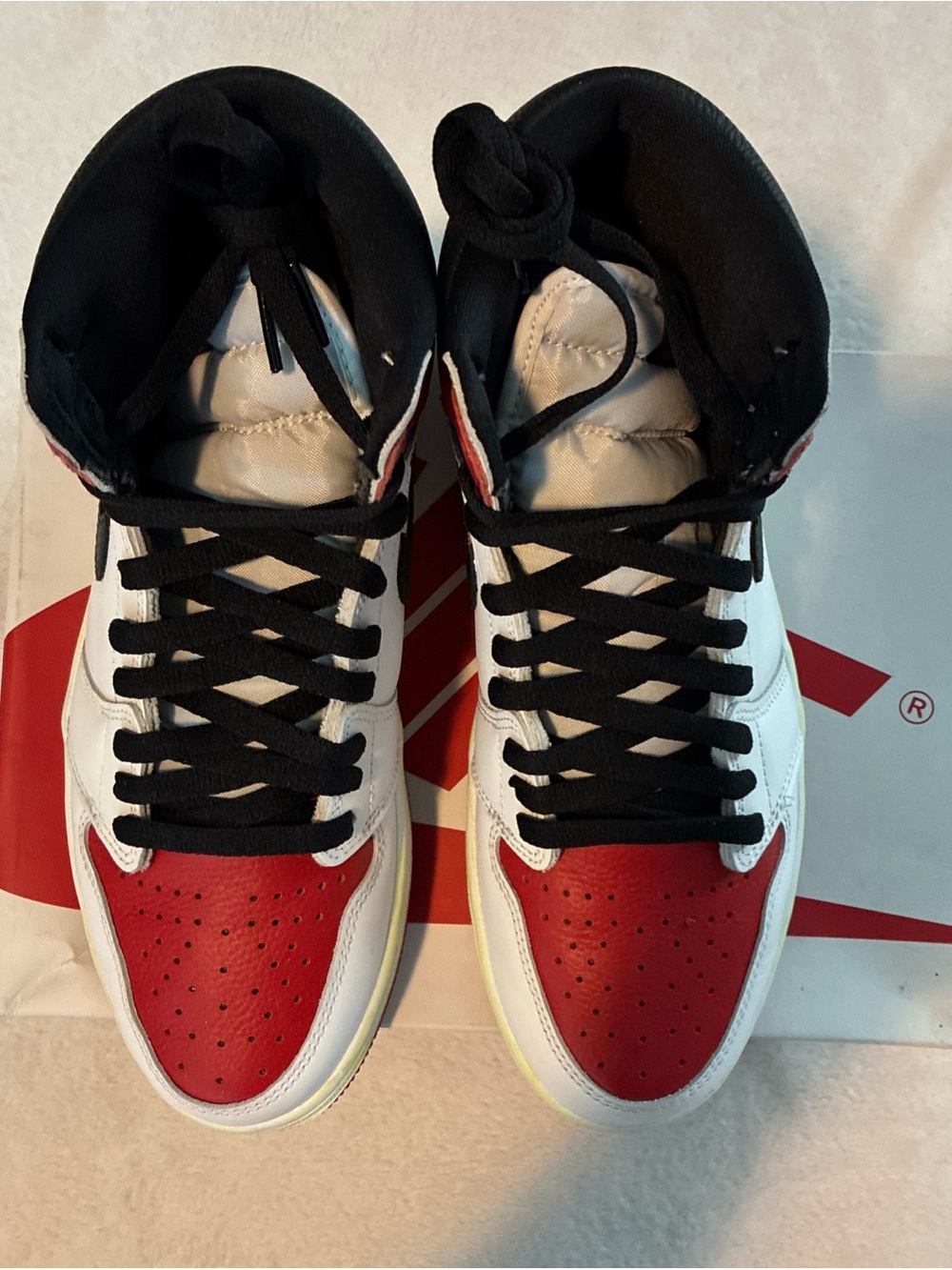 Jordan Men’s Athletic Shoes - White, Red, Black